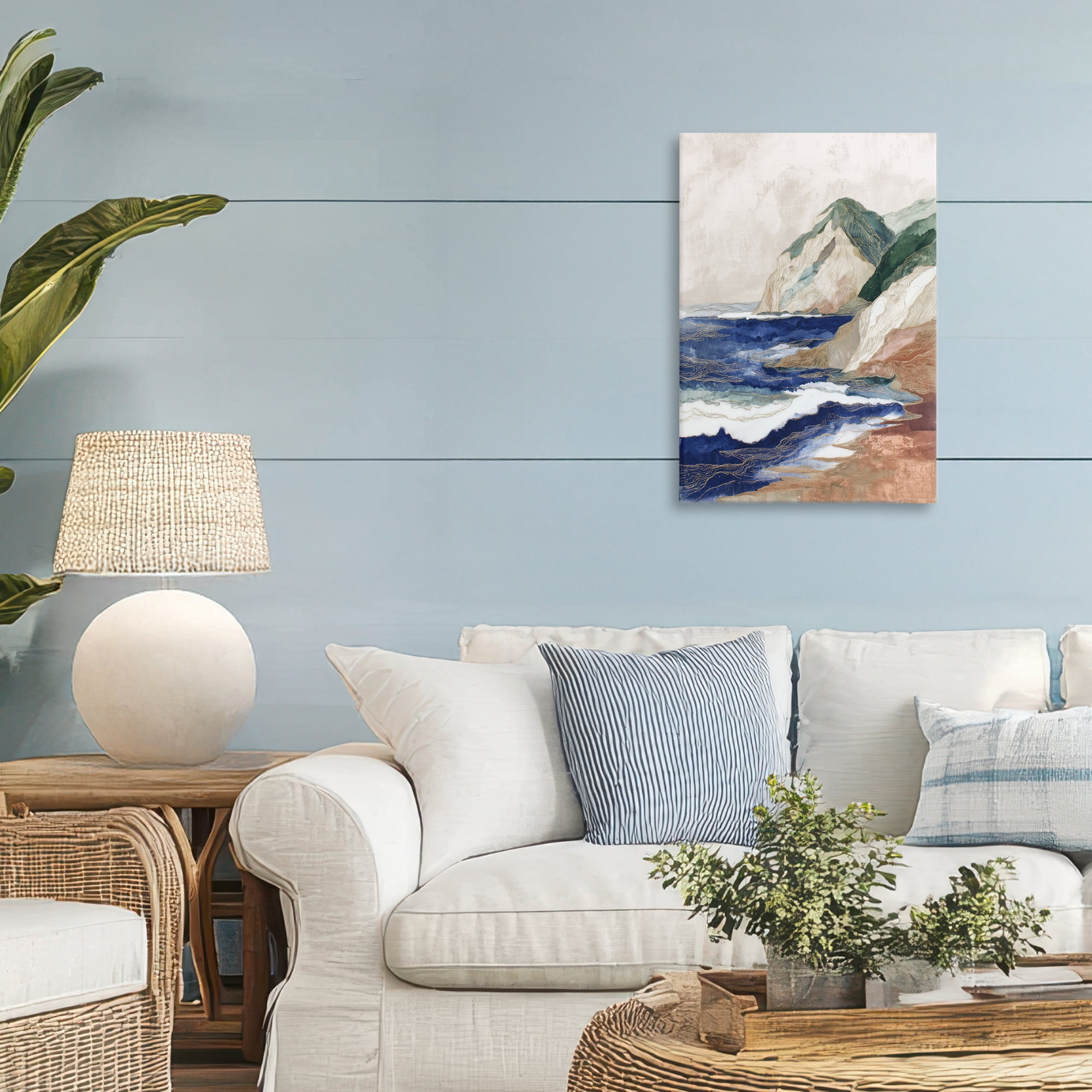 Stupell Industries Cliff Next To The Sea Canvas Wall Art, design by Chromatic Storm Studio
