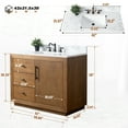 thumbnail image 4 of Vanity Art 42" Single Bathroom Vanity with Sink,,Freestanding Bath Storage Cabinet with Engineered Marble Top, 4 of 7