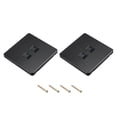 thumbnail image 1 of Unique Bargains Prise Ethernet Double Port RJ45 CAT6 Plaque Murale Noire pour Boîte de Mise en Réseau 2 Pcs, 1 of 6
