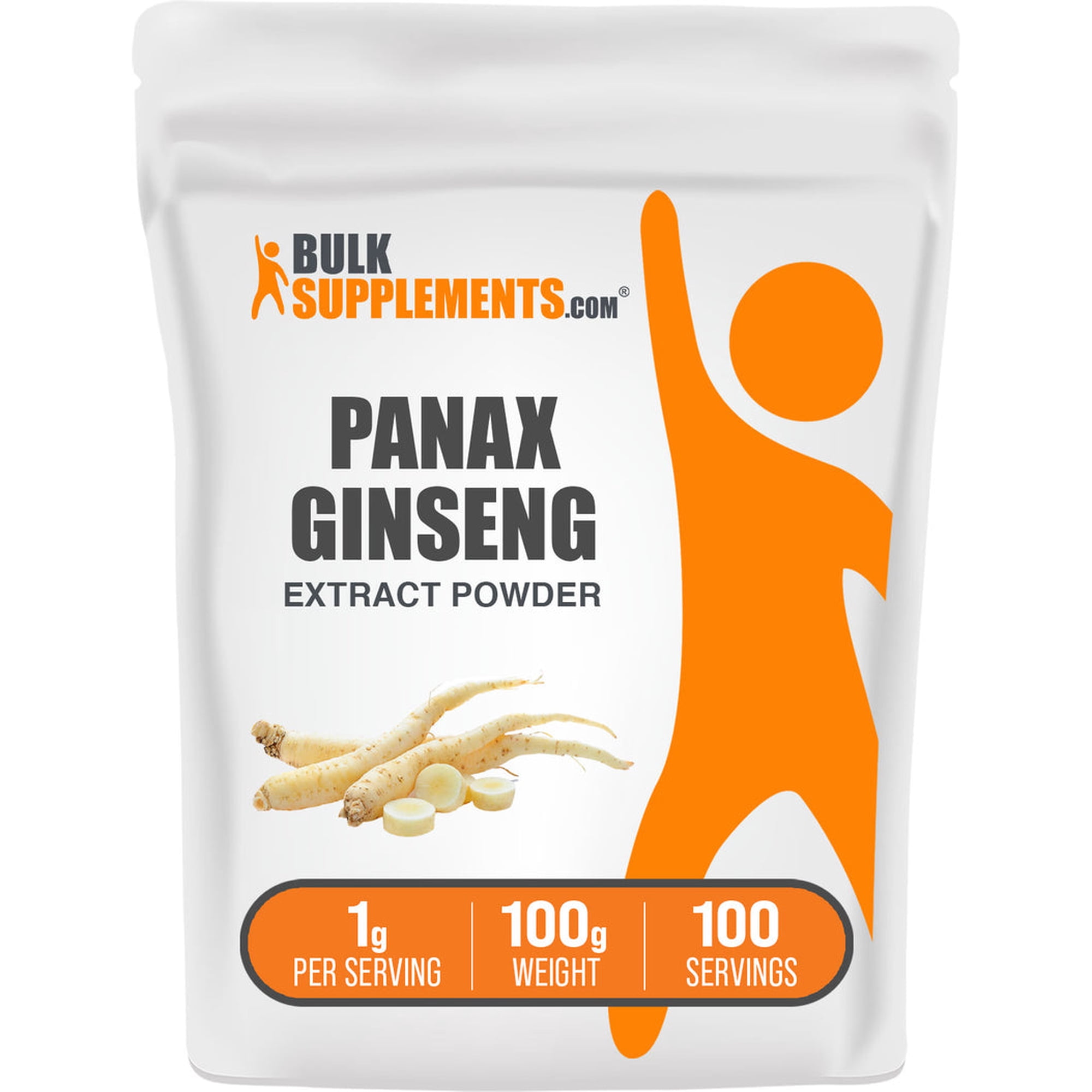 BulkSupplements Ginseng Root Extract Powder, 1g Per Serving - 100 Grams (3.5 oz) - 100 Servings