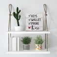 thumbnail image 4 of Zomyto 5x5 IN Keys Wallet Phone Kiss Wooden Box Sign Desk Decor, Farmhouse, 4 of 5