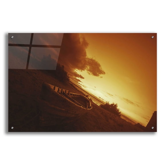 Epic Art 'Golden Sunset' by Sebastien Lory, Acrylic Glass Wall Art, 36"x24"