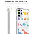 thumbnail image 3 of Cute Dinosaurs Collage Clear Case for Samsung Galaxy S21 Ultra,Aesthetic Art Design Case for Men Women,Unique Trendy Transparent TPU Bumper Case Cover, 3 of 5