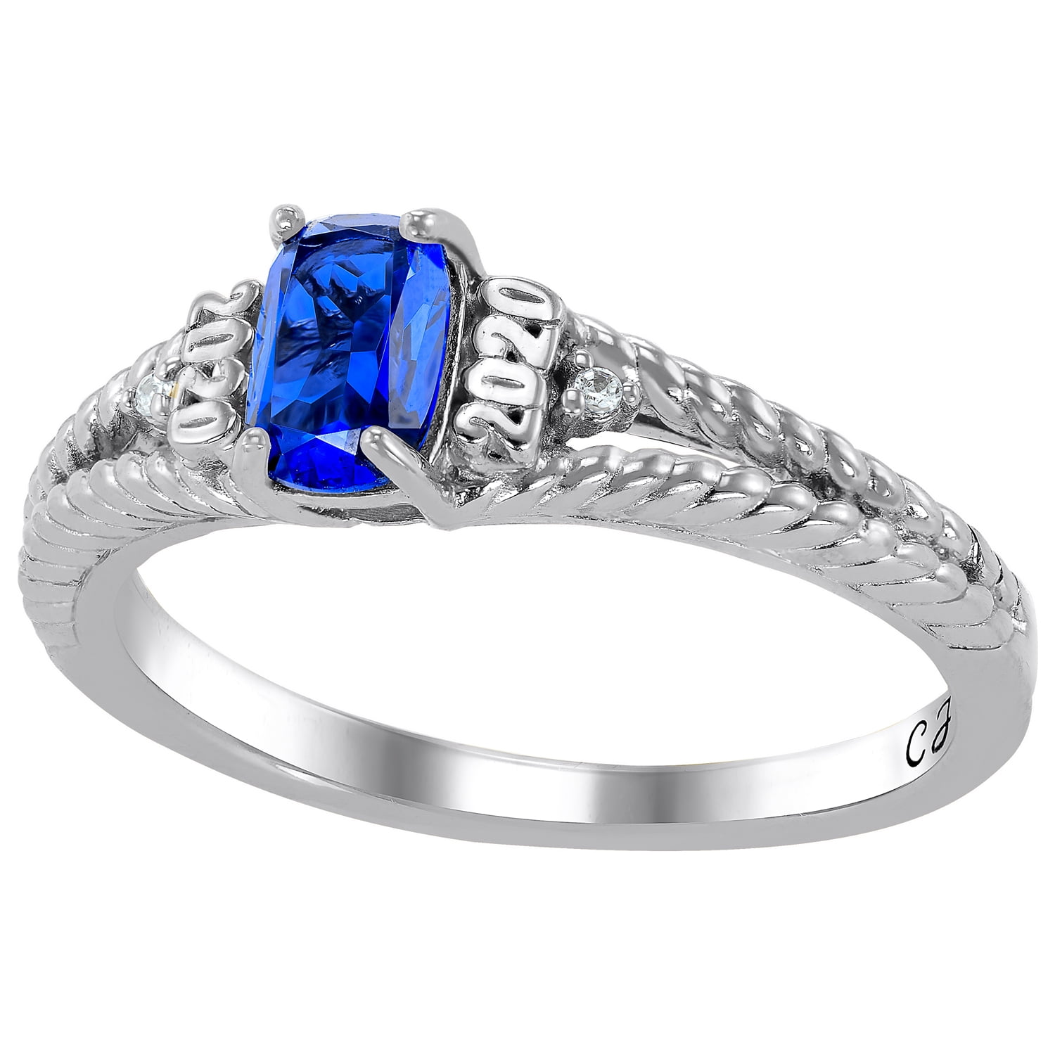 Personalized Women's Lilla Class Ring available in Valadium, Silver Plus, 10k Yellow and White Gold
