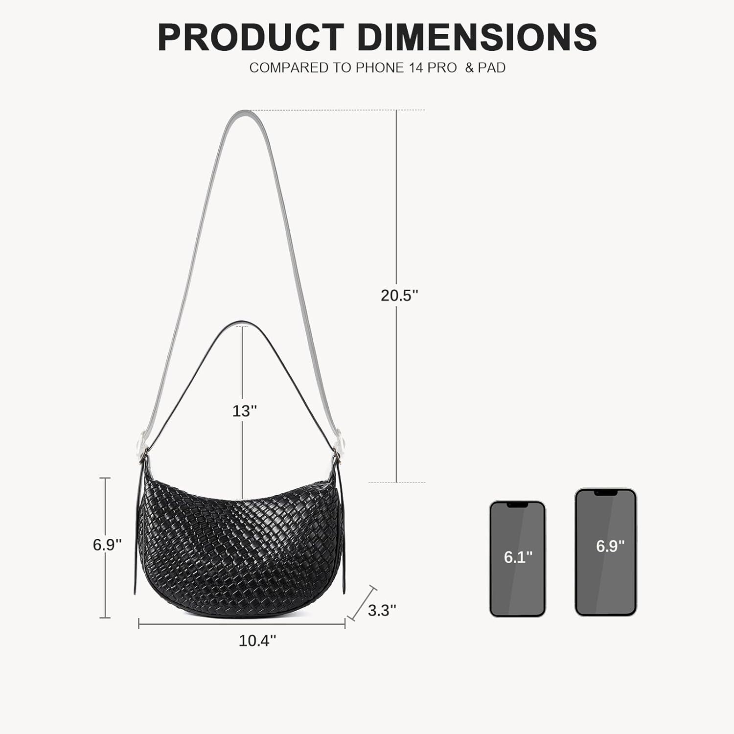 Purses for Women Small Crossbody Bags Crescent Shoulder Bag Hobo Handbag with Adjustable Strap