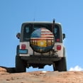 thumbnail image 5 of Spare Tire Cover American Flag Sunset with Pine Trees Waterproof Polyester Wheel Protectors Wheel Covers Independence Labor Day Tire Cover Fit for SUV Truck Travel Trailer 13inch, 5 of 8