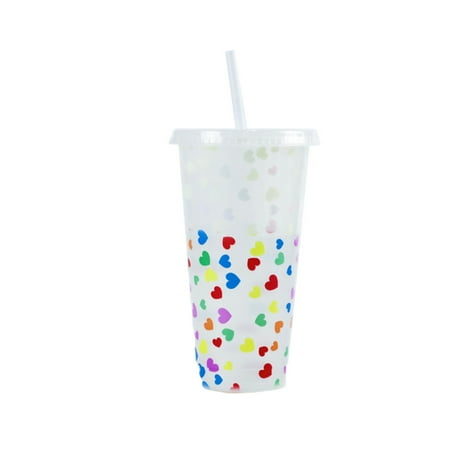 

Color Changing Tumbler With Lids And Straws Perfect For Adults & Kids Transparent