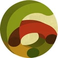 thumbnail image 1 of Ahgly Company Machine Washable Indoor Round Transitional Saddle Brown Area Rugs, 7' Round, 1 of 7