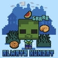 thumbnail image 2 of Men's Minecraft Zombie Always Hungry  Graphic T-Shirt, 2 of 4