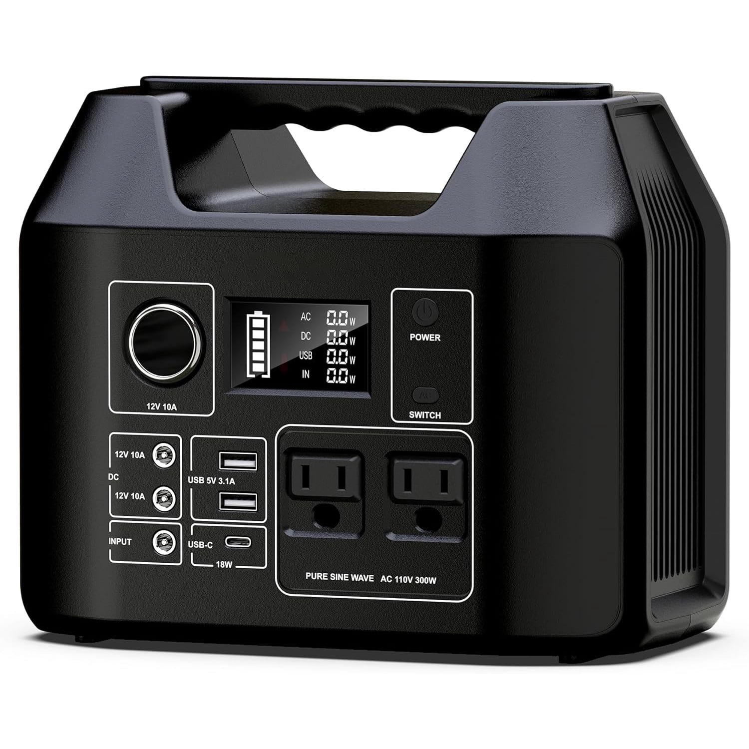 Flashfish Portable Power Station, 45000mAh/166Wh, 200W Peak, 2 AC