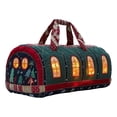 thumbnail image 3 of Women's Quilted Weekender Duffel Bag,Foldable Lightweight Travel Tote for Overnight Gym, Halloween Spooky Pattern (18x9 Inches), 3 of 5