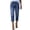 Light Blue., variant on HBGVBA Women Slim Fits Denim Capris Leggings,Solid Color High Waist Slim Denim 3/4 Pants with Hem Pockets Fashion Basic Daily Trousers