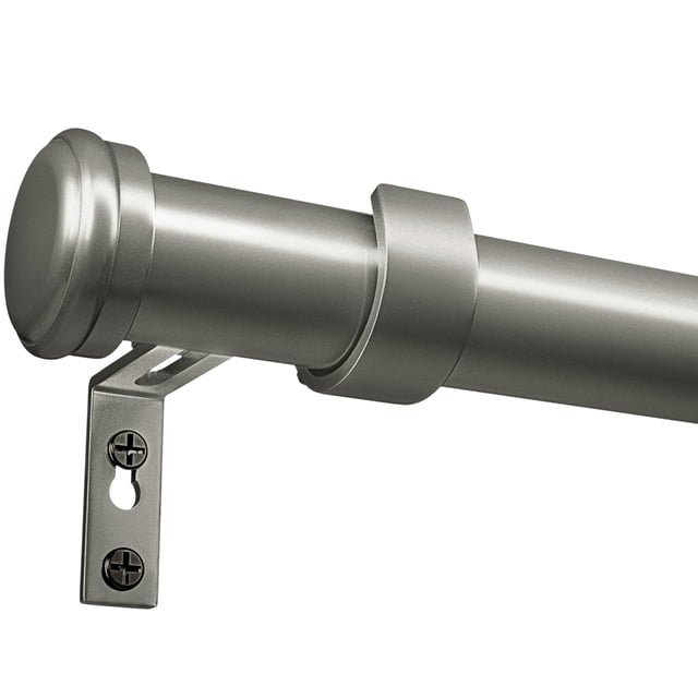 Barra de Cortina Zeerobee Ajustable de 1 Pulgada Resistente Gris