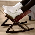 thumbnail image 2 of Adjustable Upholstered Foot Rest Ottoman – Folds for Storage - Floral, 2 of 11