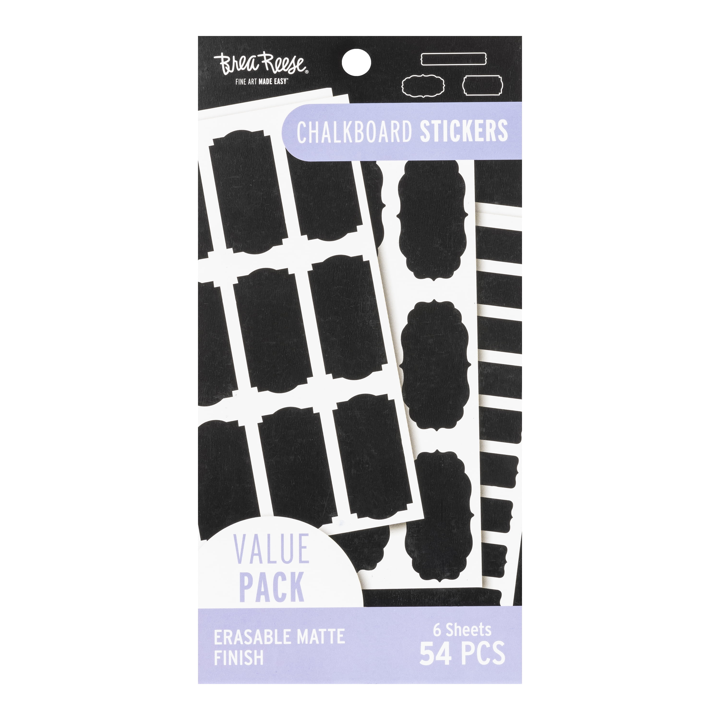 (2 pack) Brea Reese® Sticker Pack - Chalkboard Labels