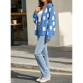 thumbnail image 5 of Long Sleeve Women's Button Down V Neck Knitted Floral Print Sweaters Cardigan, 5 of 6