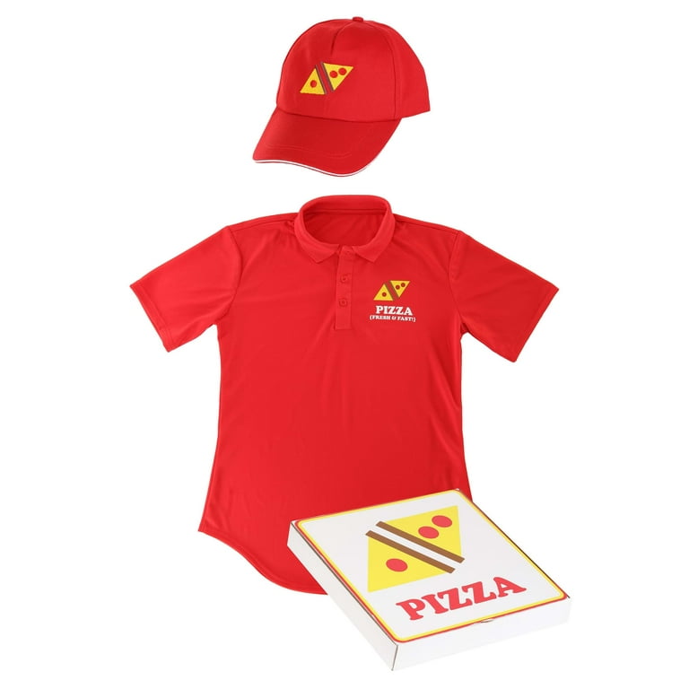 Adult Pizza Delivery Guy Costume with Box 