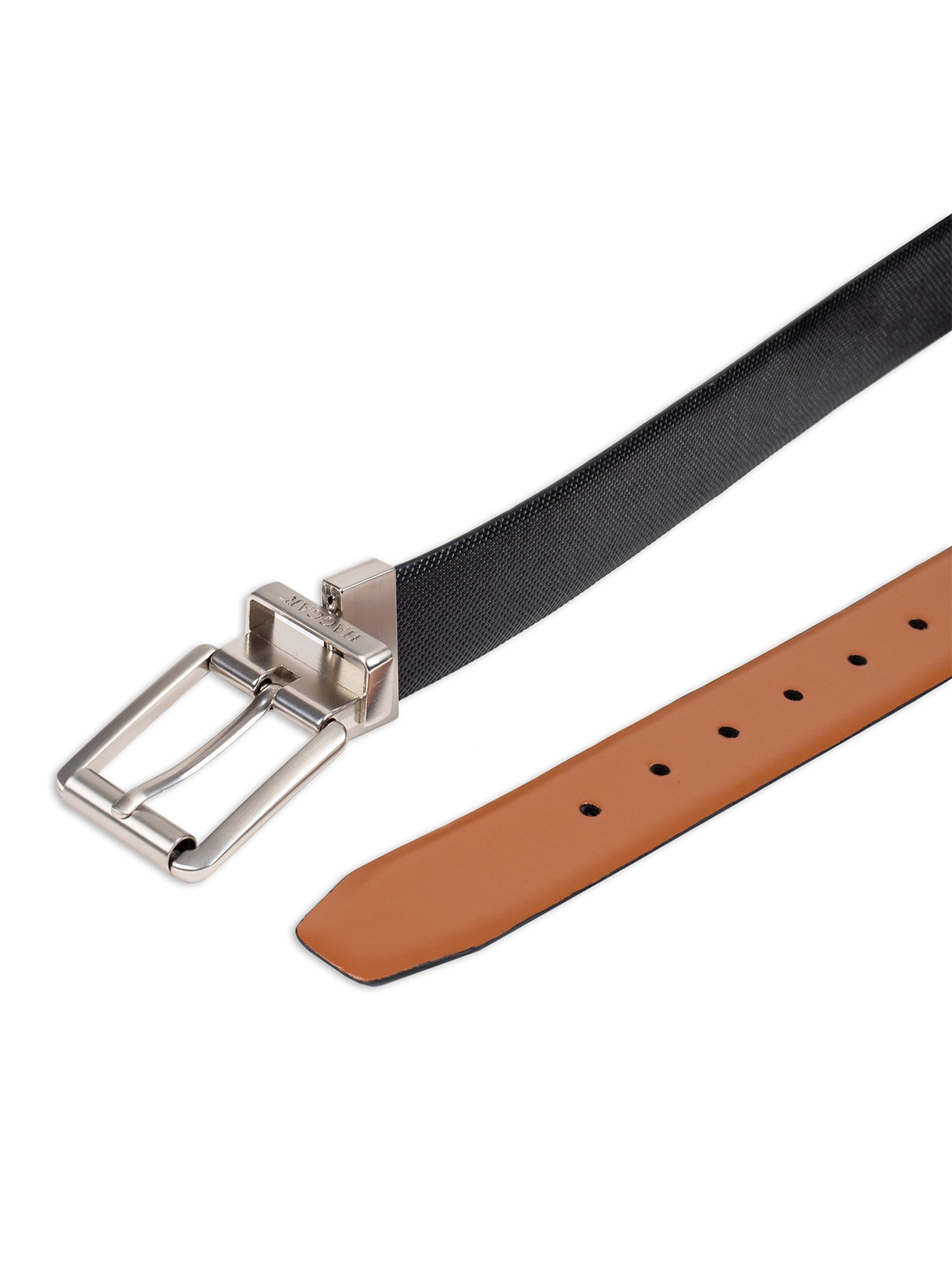 Haggar Men's Textured Reversible Two-in-One Belt