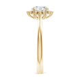 thumbnail image 3 of ANGARA Lab Grown Diamond Halo Engagement Ring for Women in 14K Yellow Gold (Size-5.9mm| Color-F-G| Clarity-VS) | April Birthstone, Anniversary, Jewelry Gift for Women | Lab-Grown Diamond Ring, 3 of 4