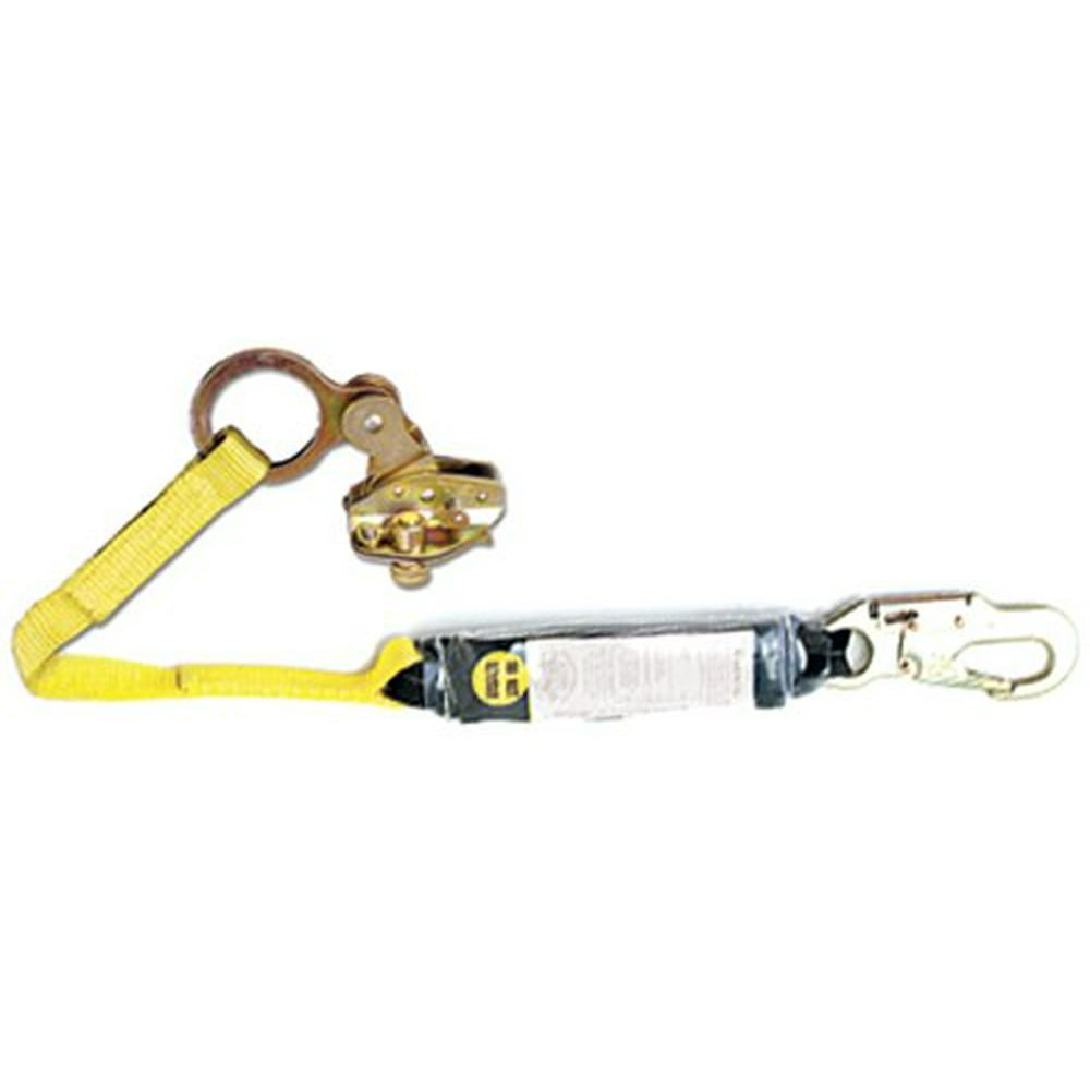 Guardian Fall Protection 01503 Rope Grab with Attached 3Foot Shock
