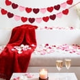 thumbnail image 6 of NOGIS 5 Pack Valentines Day Decorations Galentine's Day Felt Heart Garland Banner for Mantle, Wall, Party Supplies - Hanging Hearts Decorations for Galentine's Decor (Three Color), 6 of 7