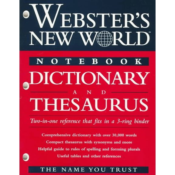 Pre-Owned Webster's New World Notebook and Thesaurus Dictionary, 9780028620565, 0028620569, Paperback, 1 edition