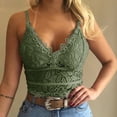 thumbnail image 6 of Grofry Women Lace Sexy Camisole V Neck Tank Top Underwear Vest Candy Color Bralette White 2XL, 6 of 6