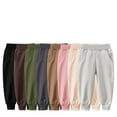 thumbnail image 4 of CPNG Boy's Jogger Pants Solid Color Pull On Jogger Pants Toddler Drawstring Elastic Waist Cotton Casual Sweatpants for Daily School Fall Clothes, 4 of 7