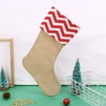 thumbnail image 6 of Christmas Stockings, Linen Burlap Christmas Stockings 17.71 Inch Large Plush Stockings, Xmas Gift Holders Holiday Decorations, 6 of 7