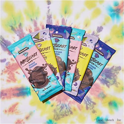  Feastables MrBeast Variety Pack Chocolate Bars (Original  Chocolate, Quinoa Crunch, Almond Chocolate), 18 Count : Grocery & Gourmet  Food