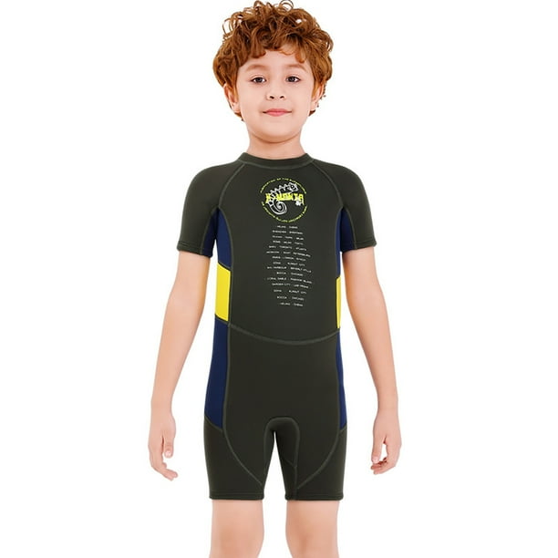 Teenager Neoprene Wetsuit 2.5mm One Piece Diving Suit Kid Keep Warm Overall  Swimsuit Young Men Swimming Wet Suit