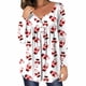 thumbnail image 1 of Puntoco Mujer Casual Navidad Impreso Jersey Cuello Redondo Manga Larga Botones Blusa tops Puntoco Puntoco-2367, 1 of 6