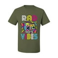thumbnail image 3 of Rad 90's Vibes Vintage Men's Graphic T-Shirt, Military Green, X-Large, 3 of 5