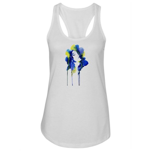 Face Of A Woman Racerback Tank Women -Image by Shutterstock, Female XX-Large