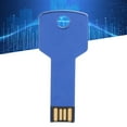thumbnail image 1 of Drive Blue USB Flash Drive Key Shape USB Memory Disc Plug and Play U Disc for Computer Car Use, 1 of 7