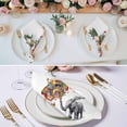 thumbnail image 3 of Cute Elephant Cloth Napkins, Modern Abstract Oil Painting Aesthetic Washable and Reusable Dinner Napkins Set of 4, Table Napkin for Kitchen Party Birthday Wedding Hotel Housewarming 20"x20", 3 of 9