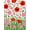 Red, Pattern 4, variant on ODIKA 4'x6' Machine Washable Non-Slip Area Rug, Elegant Blooming Petal Arrangement With Artistic Swirling Motifs High Traffic Rug, Red, 466941