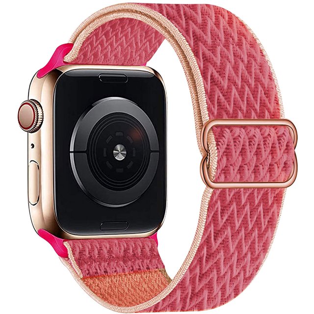 Bracelet Solo Loop Extensible Compatible avec Apple Watch 42mm 44mm, Élastiques Tressés Réglables en Nylon pour Femmes et Hommes Compatible avec iWatch Series (Style15)