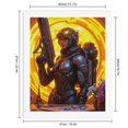 thumbnail image 2 of Paint By Numbers Kit for Adults Beginner - Orange Futuristic Soldier Cyber Helmet DIY Canvas Painting Kits for Adults, Frameless Paint By Number for Adults for Home Wall Decor 16x20 Inch, 2 of 7
