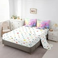 thumbnail image 3 of Erosebridal Kawaii Merimaid Bedding Sets Queen Size, Starfish Jellyfish Comforter Sets with Sheets, Fish Scale Decor, Reversible, 3 of 5