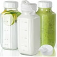 thumbnail image 1 of Set de 3 Botellas de Cristal de 16 oz con Tapas Herméticas y Boquillas Vertedoras para Jugos, Leche Materna y Bebidas, 1 of 5