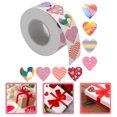 thumbnail image 3 of 1 Roll Heart Stickers Valentine's Day Gift Stickers Gift Bag Envelopes Sealing Stickers, 3 of 8