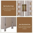 thumbnail image 6 of CL.HPAHKL 4 Panel Room Divider, Folding Privacy Screen 5.57 ft Tall Portable Wooden Wall Divider, Beige, 6 of 7