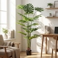 thumbnail image 6 of Verdelure 6FT Artificia Plant Fake Tropical Potted Tree Indoor Faux Floor Plant for Home Office Decor, 6 of 8