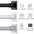 thumbnail image 4 of Tension Shower Curtain Rod es Shower Rod Tension Mounted No Drill Shower Curtain Rods Spring Tension Rod Adjustable Tension Curtain Rod for Windows Bathroom, 4 of 6