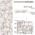 thumbnail image 4 of Flortlias 15Pcs Leather Textured Vinyl Peel and Stick Stair Riser Decals, Self-Adhesive Staircase Riser Stickers, Textured PVC Abstract Boho Leaves, Beige Background, 4 of 5