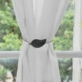 thumbnail image 4 of Magnetic Wooden Leaf Curtain Tieback - Black/Silver, 4 of 6