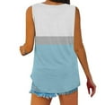 thumbnail image 7 of aidice Women's Cotton Tank Tops Sleeveless V Neck Tops Loose Comfy Summer Casual Daily Tanks Color Blocked, 7 of 7