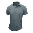 thumbnail image 2 of KBODIU Men's Regular-Fit Polo Shirt Athletic Golf Polo Shirts Short Sleeve Workout Polos Quick Dry Tees Classic Basic Zipper Tshirts (Available in Big & Tall), 2 of 4