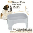 thumbnail image 4 of Neater Pets Giant Bowl with Leg Extensions for Dogs - Raised for Feeding Comfort - Extra Large Plastic Trough Style Food or Water Bowl for Use Indoors or Outdoors, Vanilla Bean, 2.25 Gallon (288 Oz.), 4 of 12